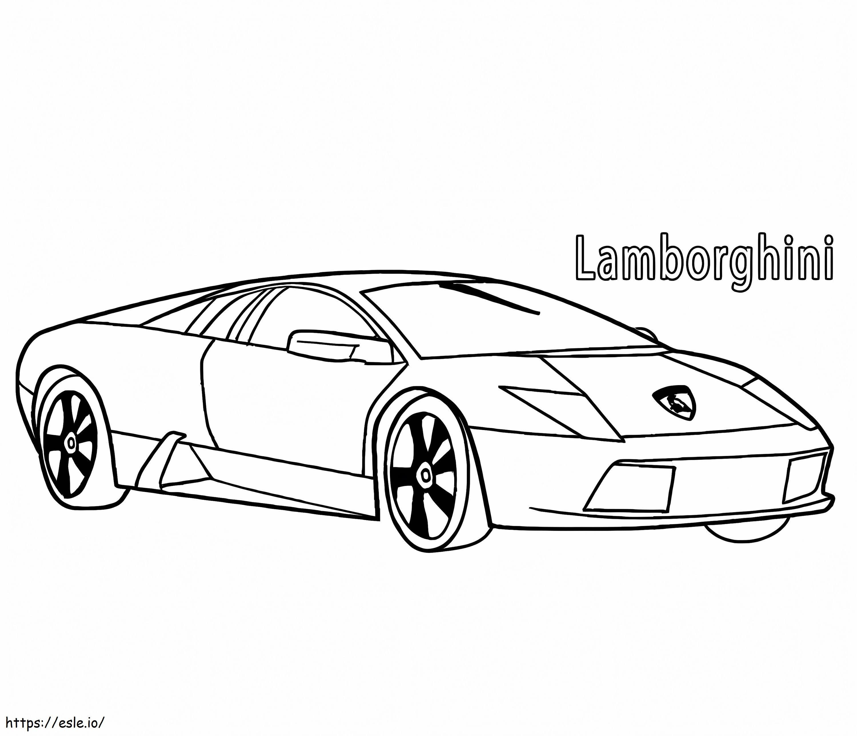 Coloriage Lamborghini 3 à imprimer dessin