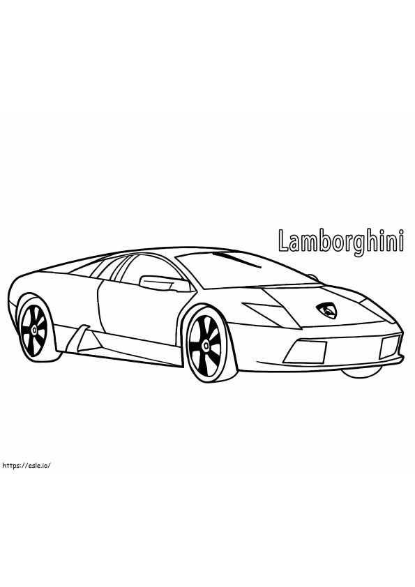 Lamborghini 3 de colorat