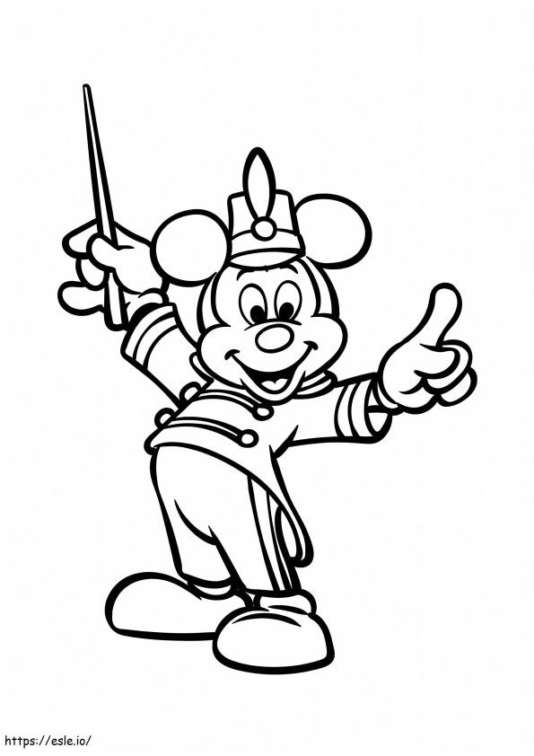 Gran Mickey Mouse de colorat