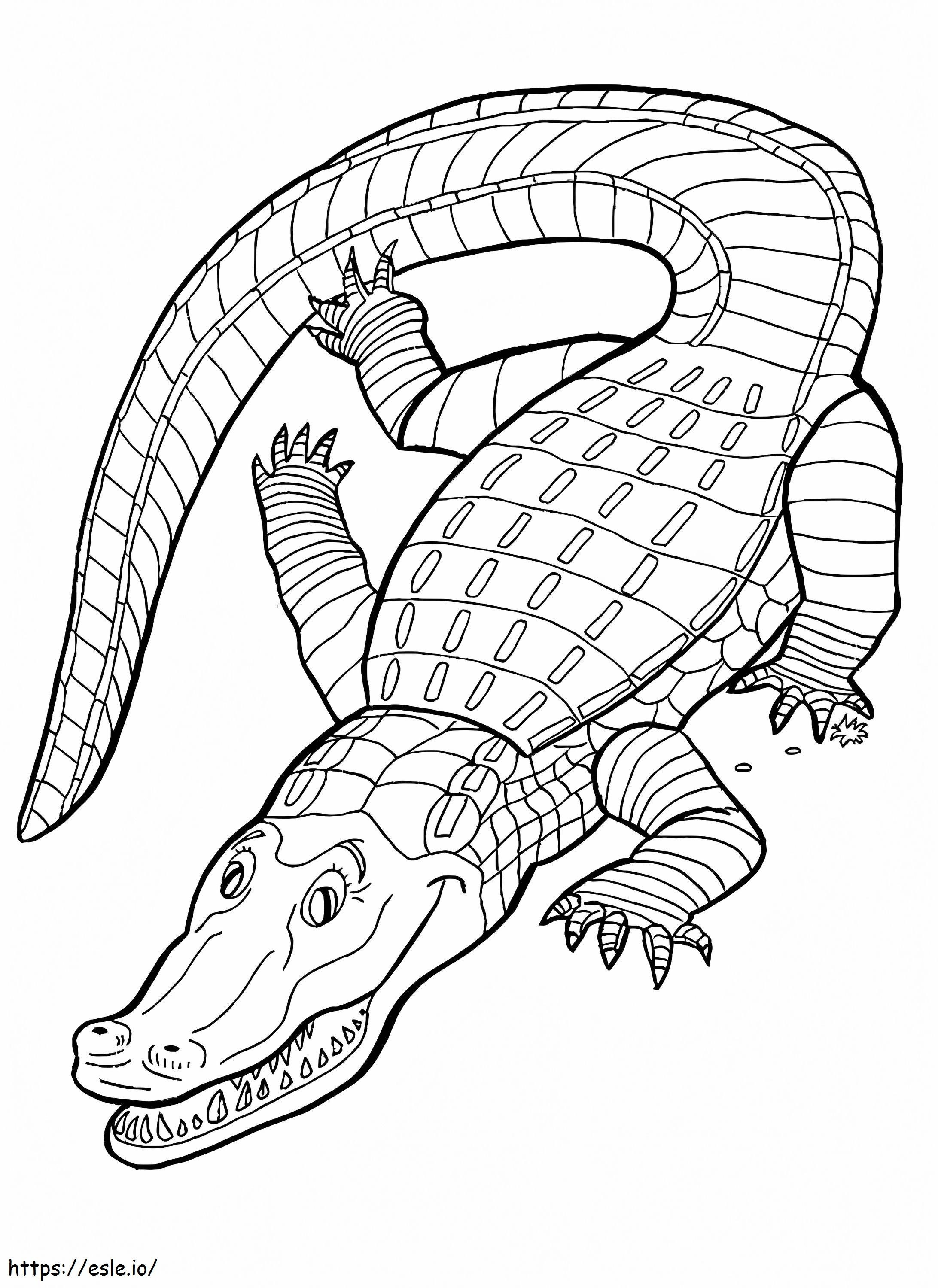 Alligator gratis afdrukbaar kleurplaat kleurplaat