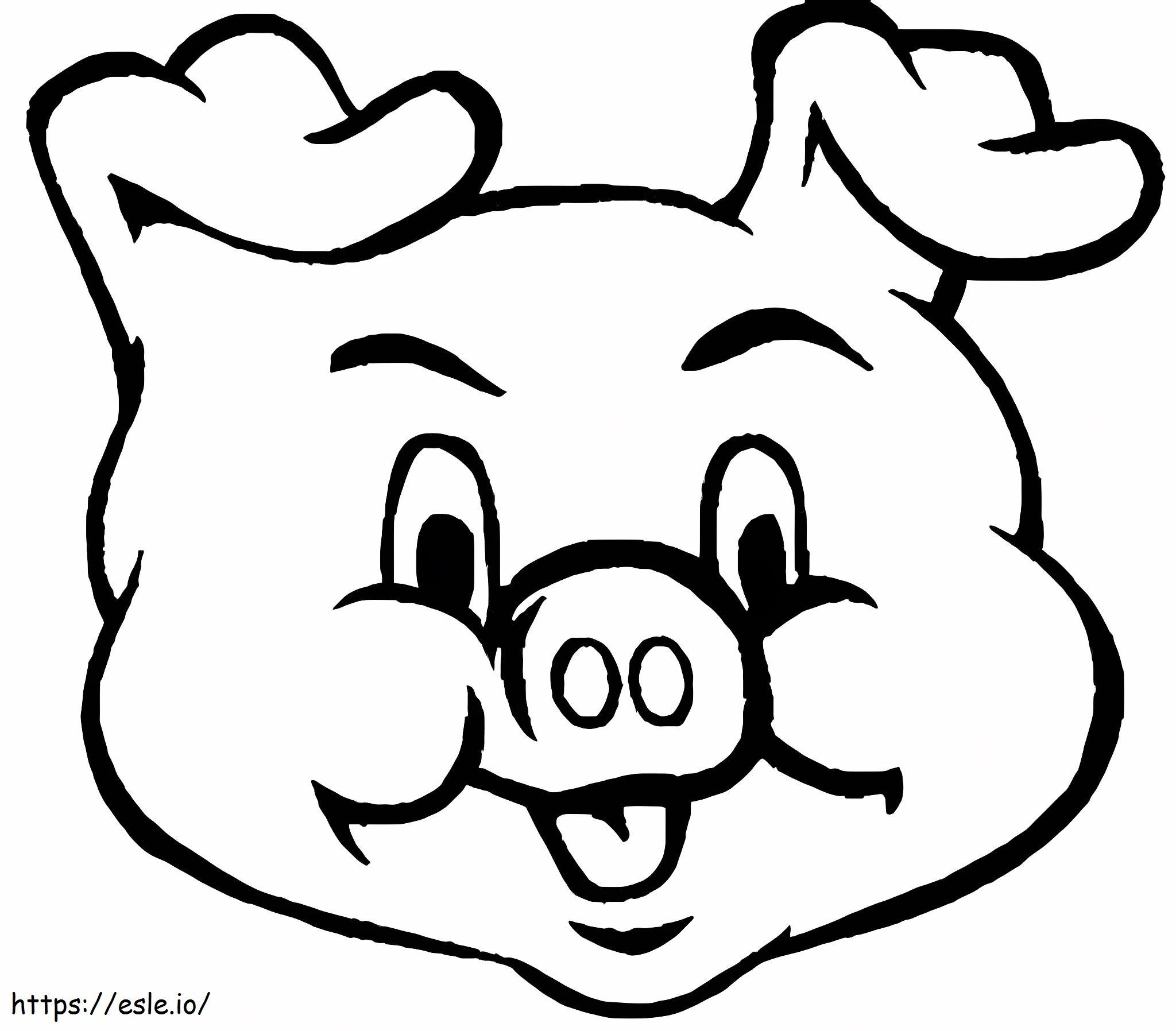 Funny Pig Face coloring page
