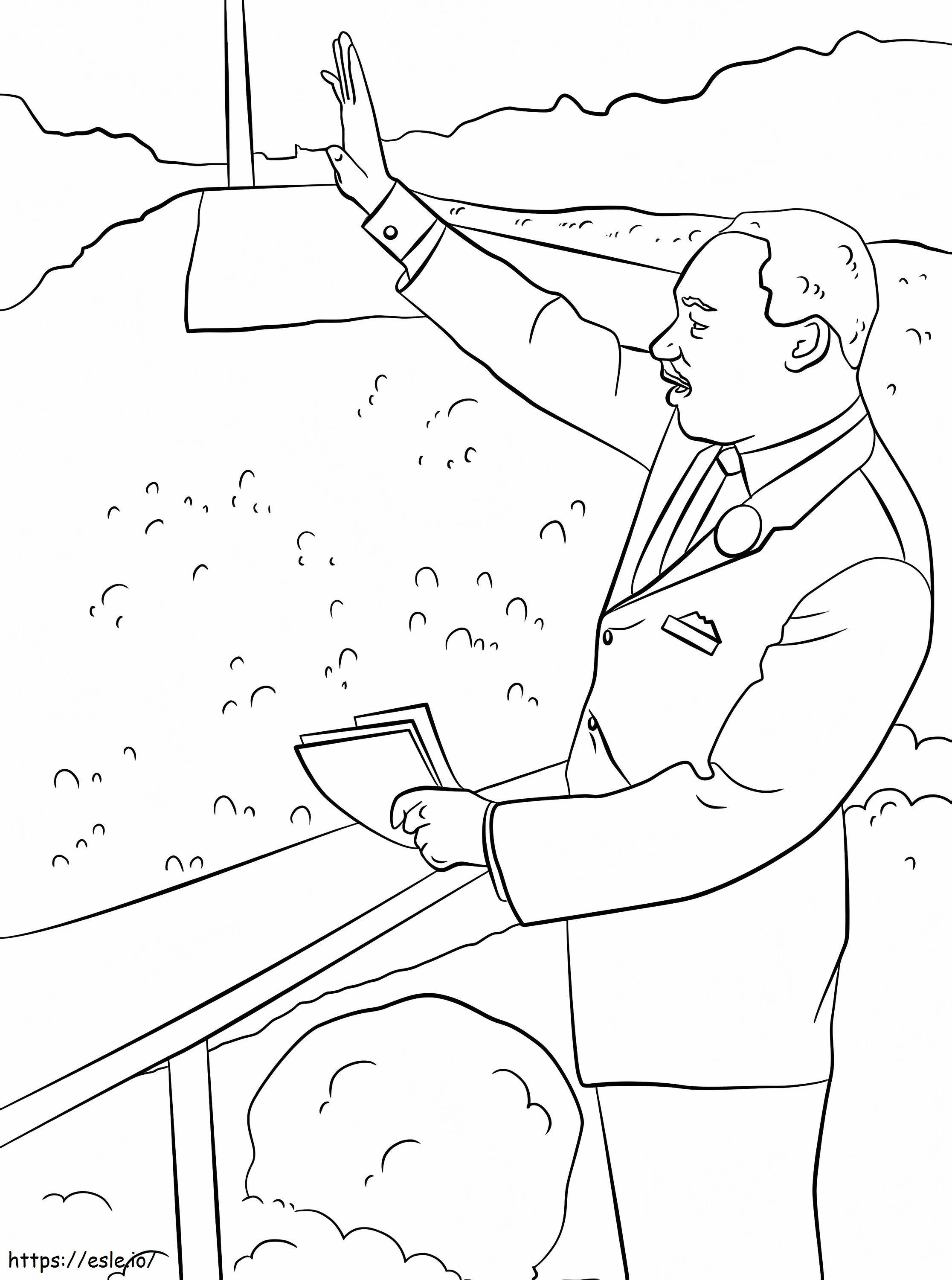 マーティン・ルーサー・キング・ジュニア 11 ぬりえ - 塗り絵