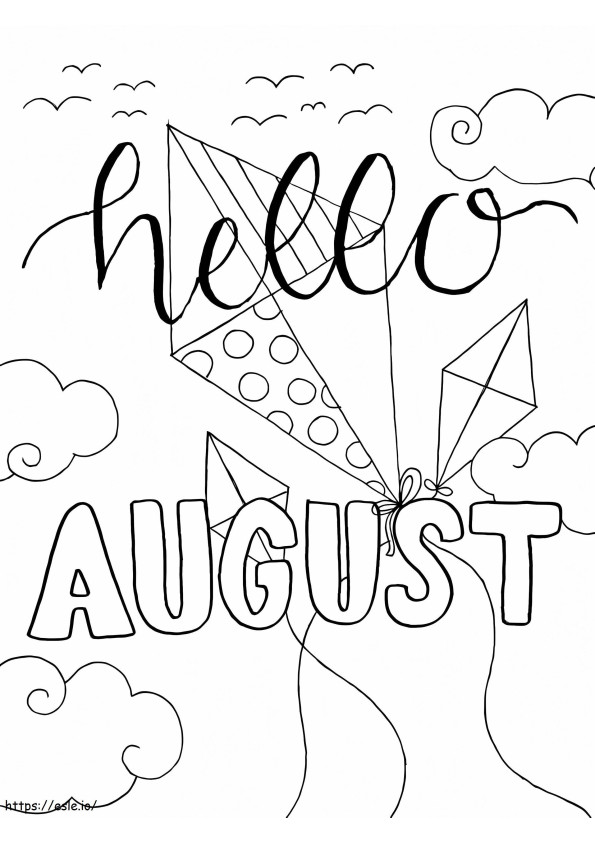 August With Comet coloring page