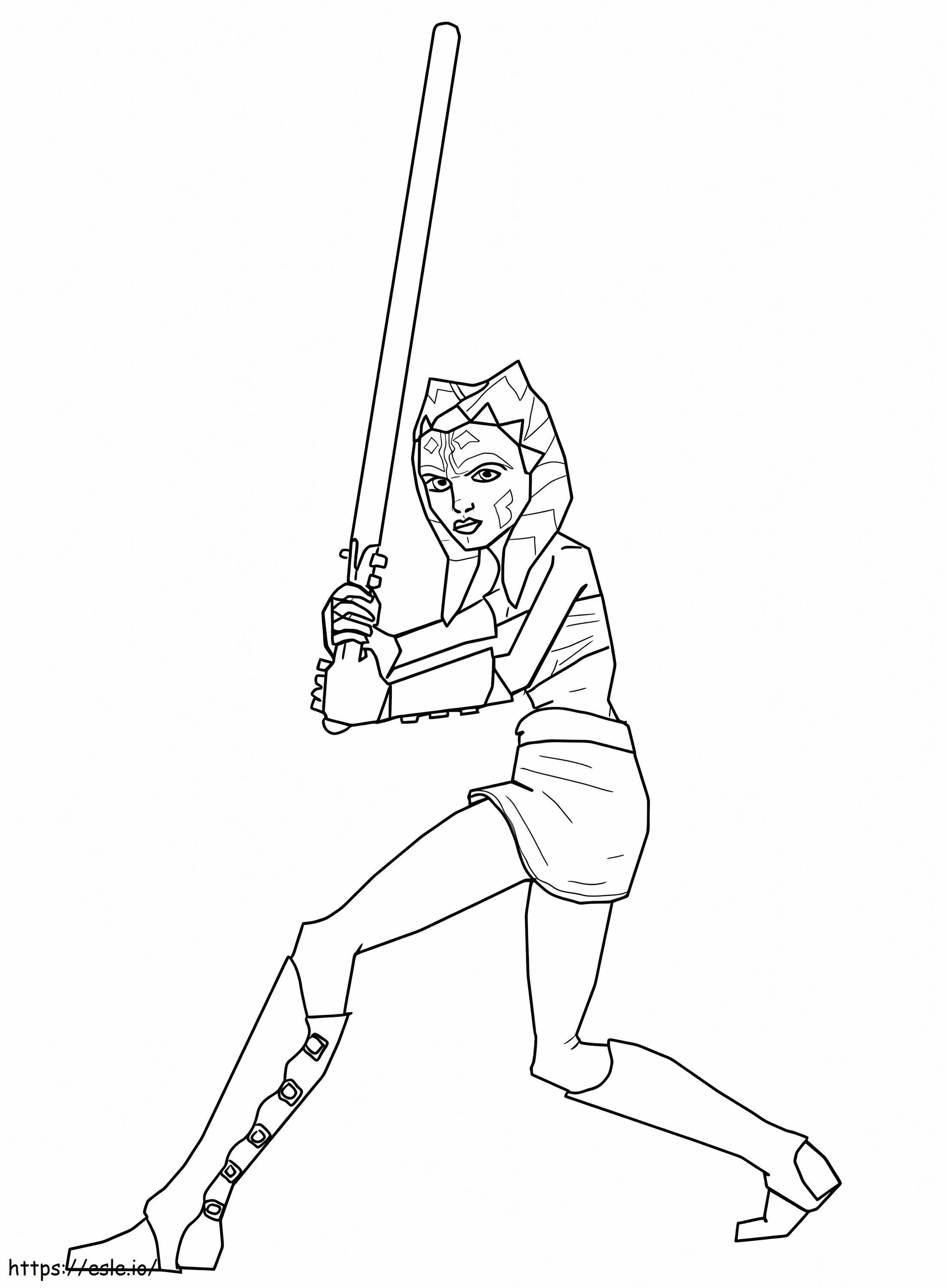 Ahsoka Tano From Star Wars coloring page