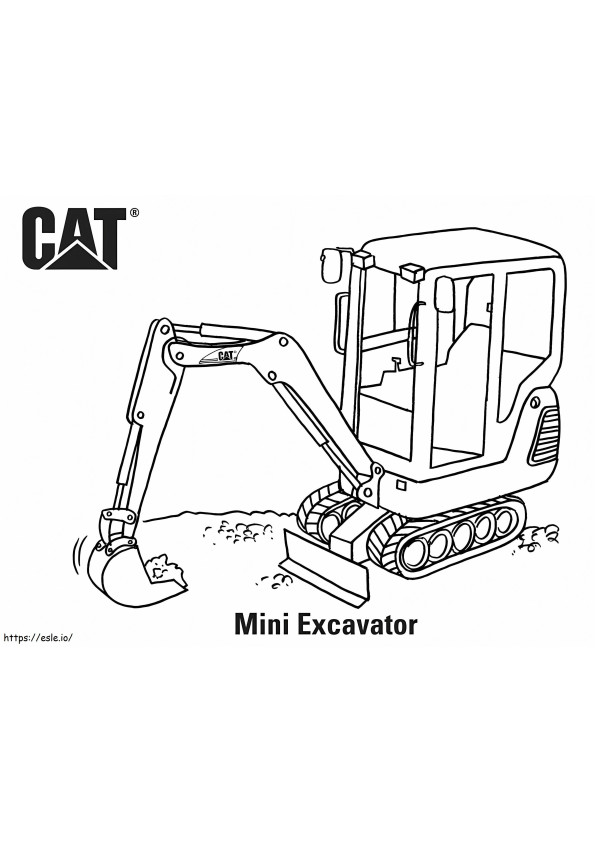 Cat Mini Excavator A4 E1600734804684 coloring page