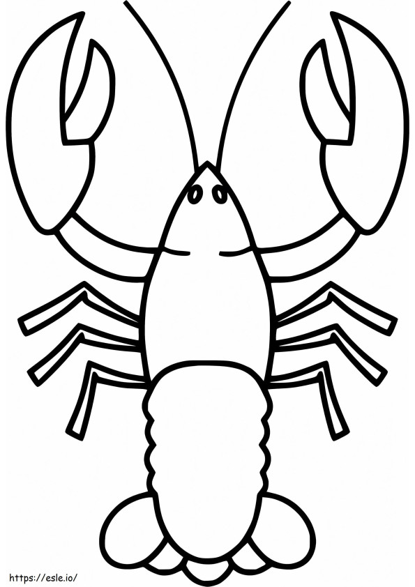 Basic Lobster coloring page