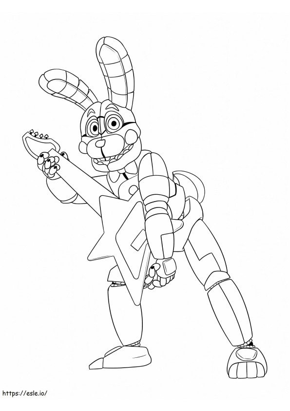 Toy Bonnie Playing Guitar coloring page