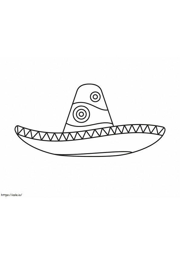 Schöner mexikanischer Sombrero ausmalbilder
