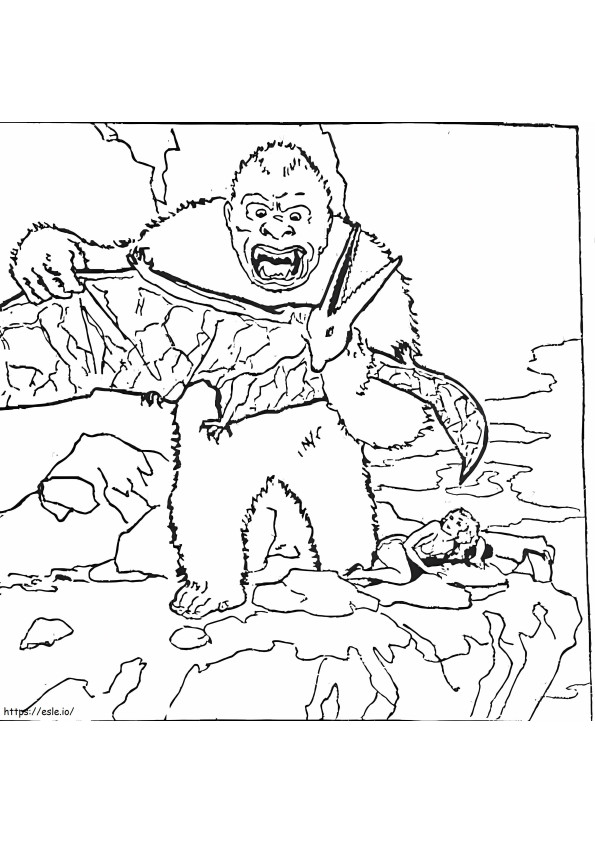 Lucha King Kong Gambar Mewarnai