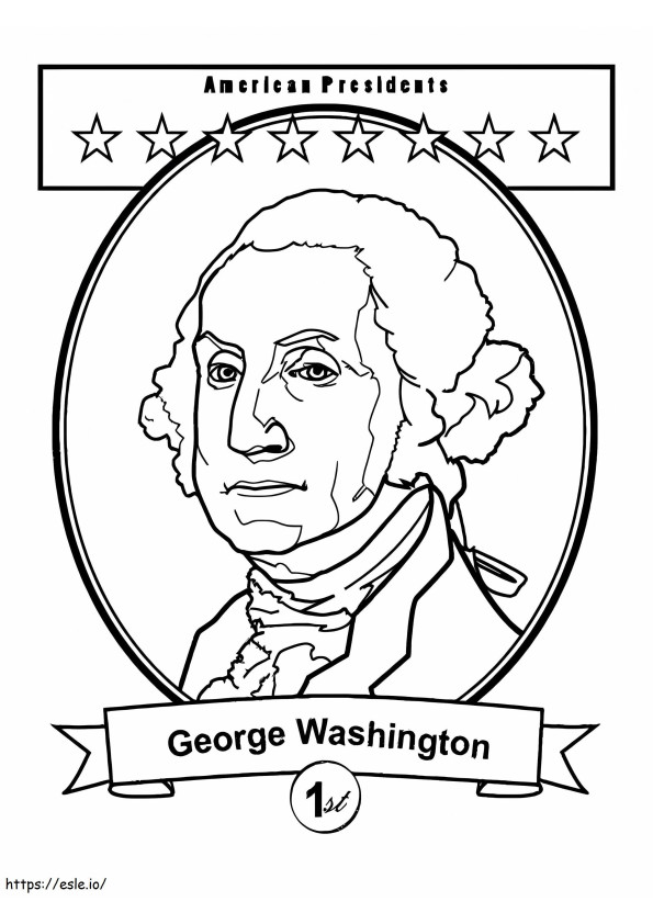 George Washington 9 de colorat