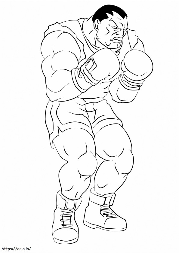 Balrog From Street Fighter coloring page