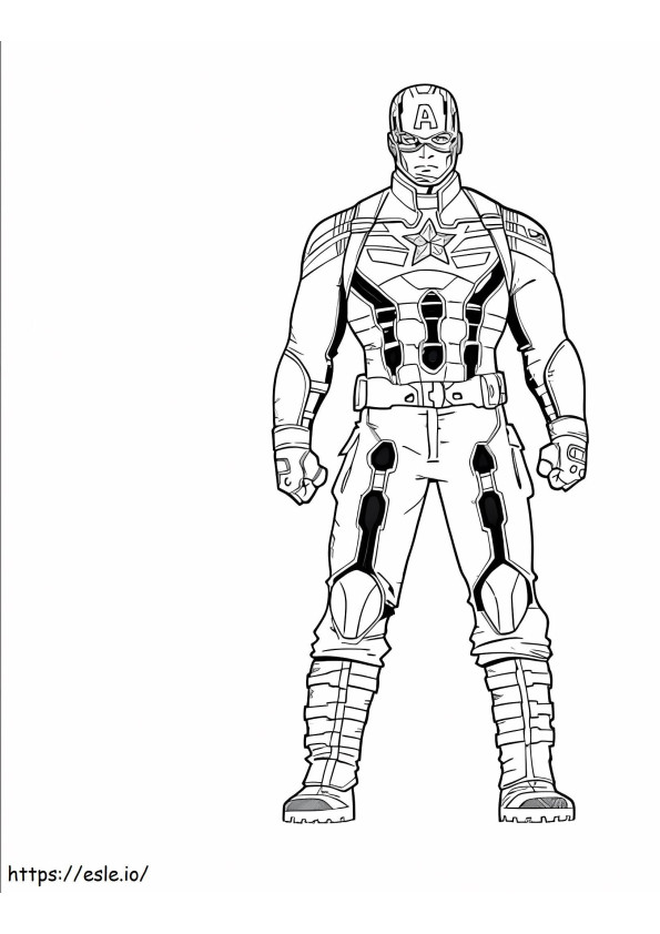 Chris Great Captain America coloring page
