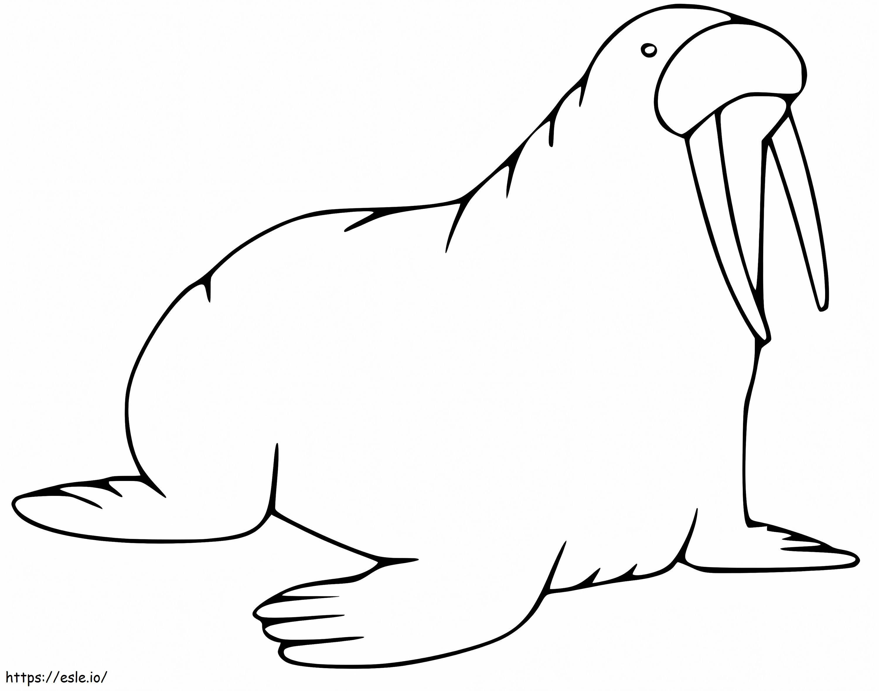 Walrus gratis Gambar Mewarnai
