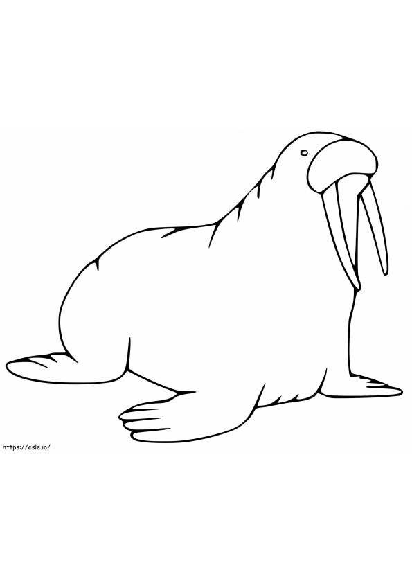 Walrus gratis Gambar Mewarnai