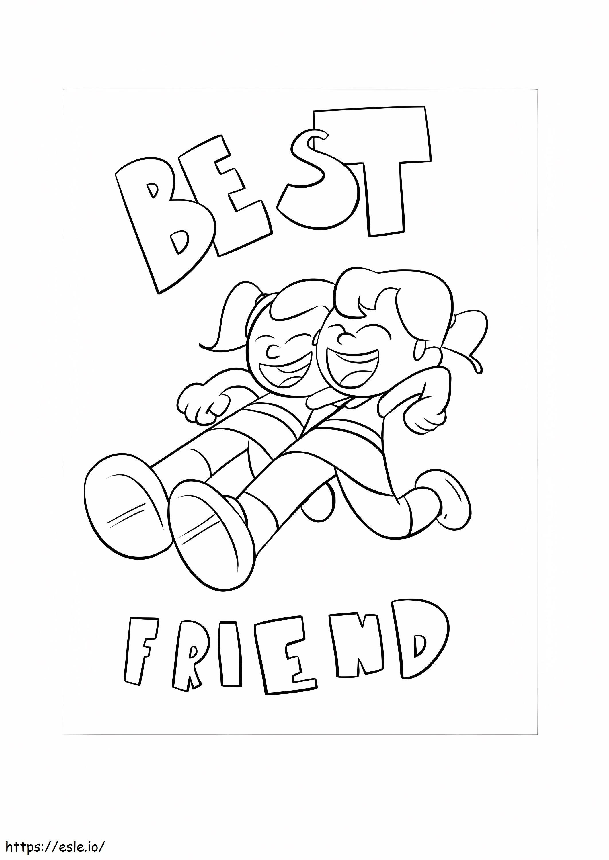 Two Girlfriends Running coloring page