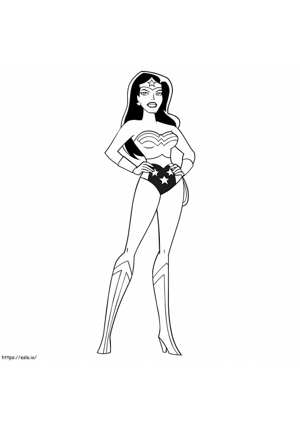 Strong Wonder Woman coloring page