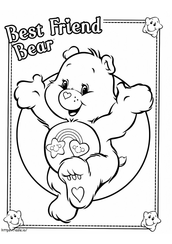 Coloriage Meilleur ami ours à imprimer dessin