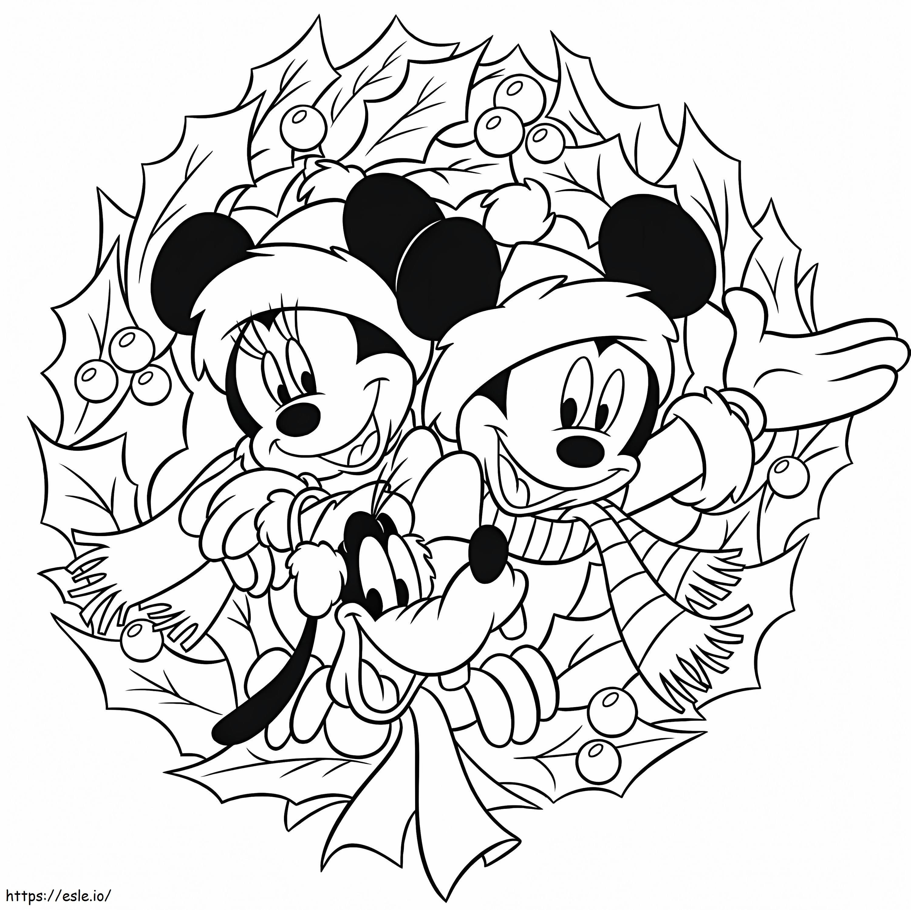 Imprimir Natal Disney para colorir
