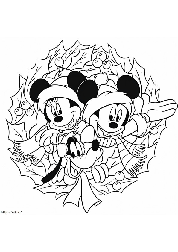 Imprimir Natal Disney para colorir