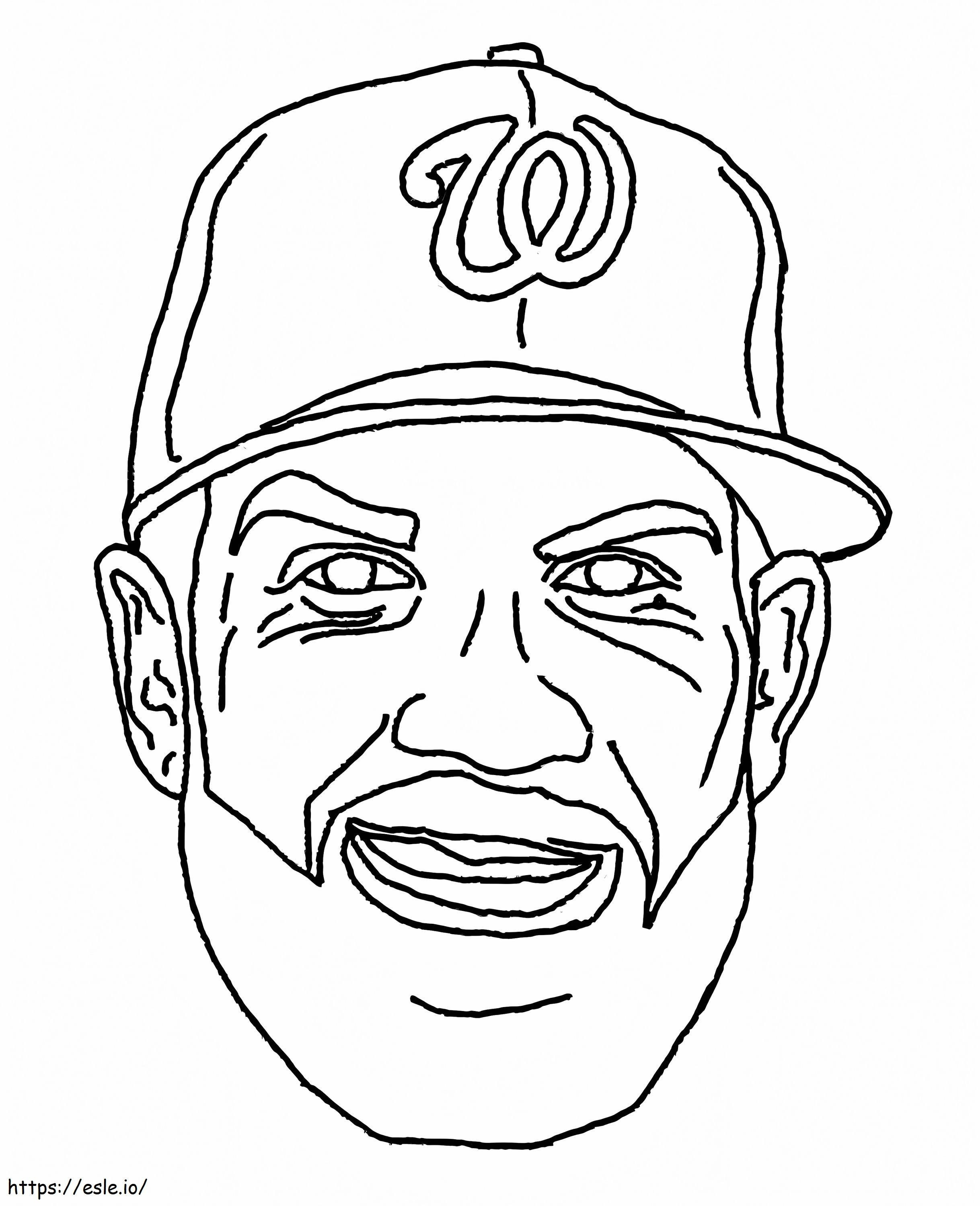 Bryce Harper Face coloring page