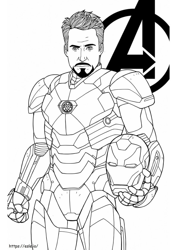 Kuuluisa Iron Man värityskuva