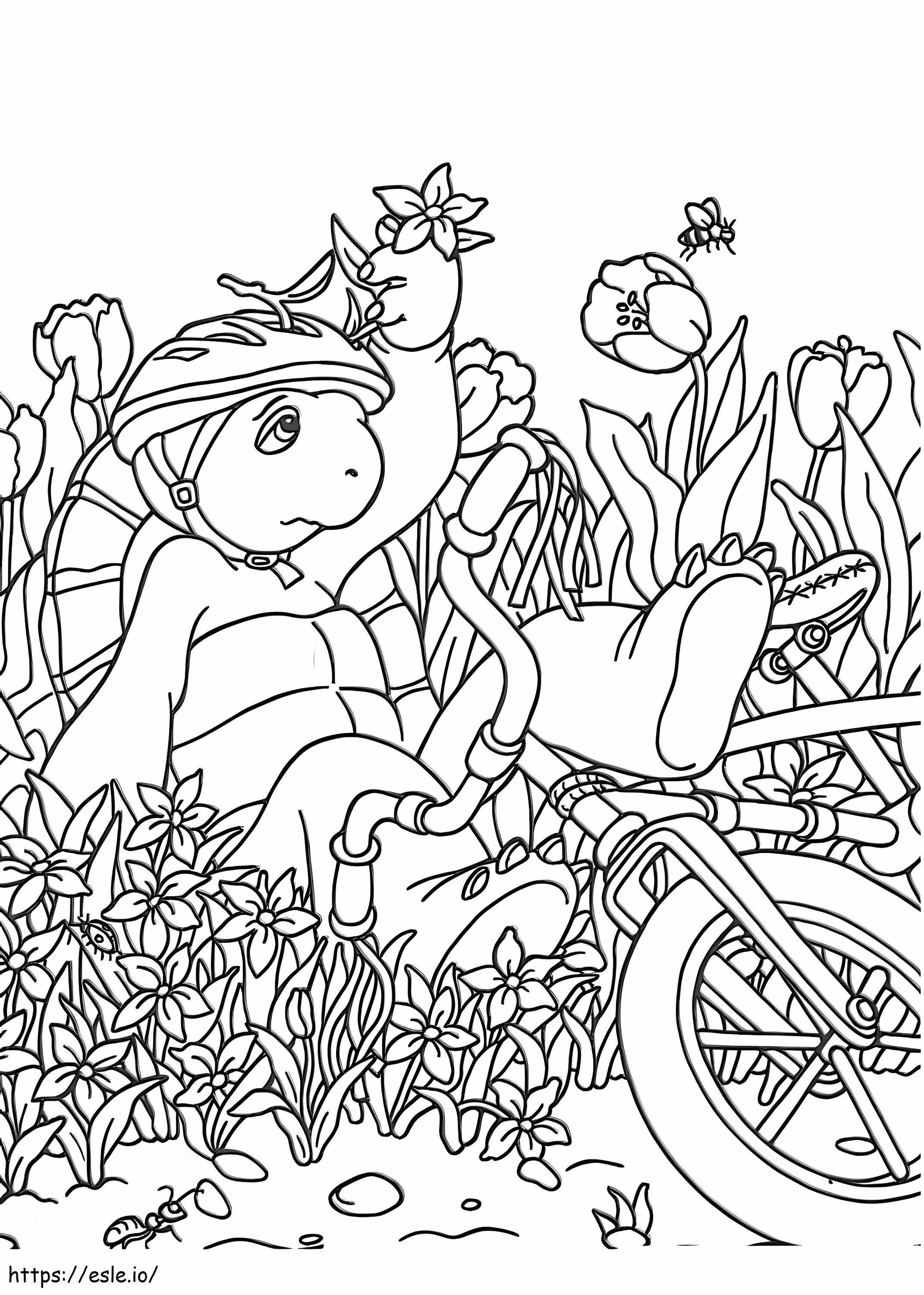Sad Franklin With Flowers A4 coloring page