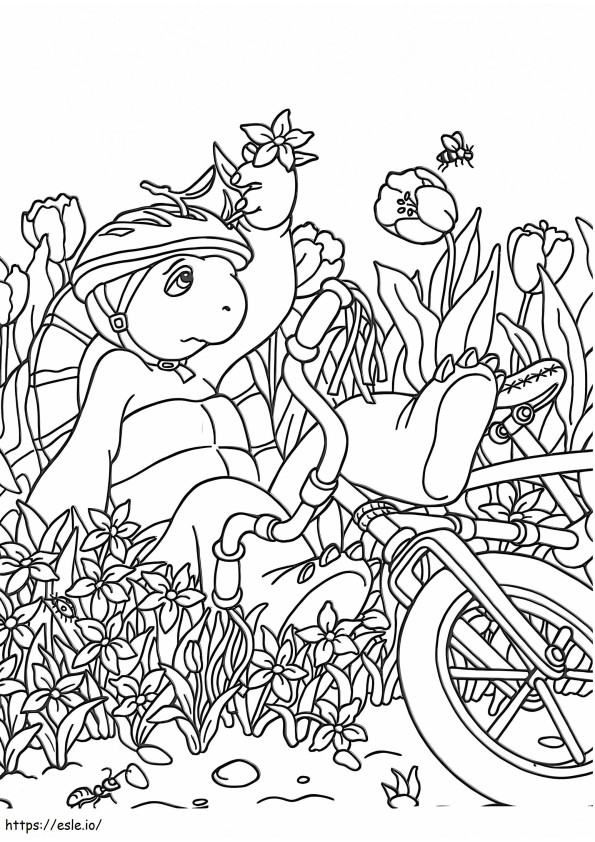 Coloriage  Triste Franklin avec des fleurs A4 à imprimer dessin