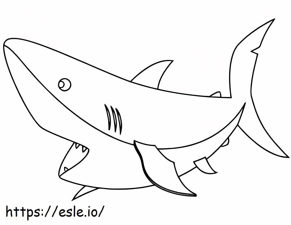 tubarão básico para colorir