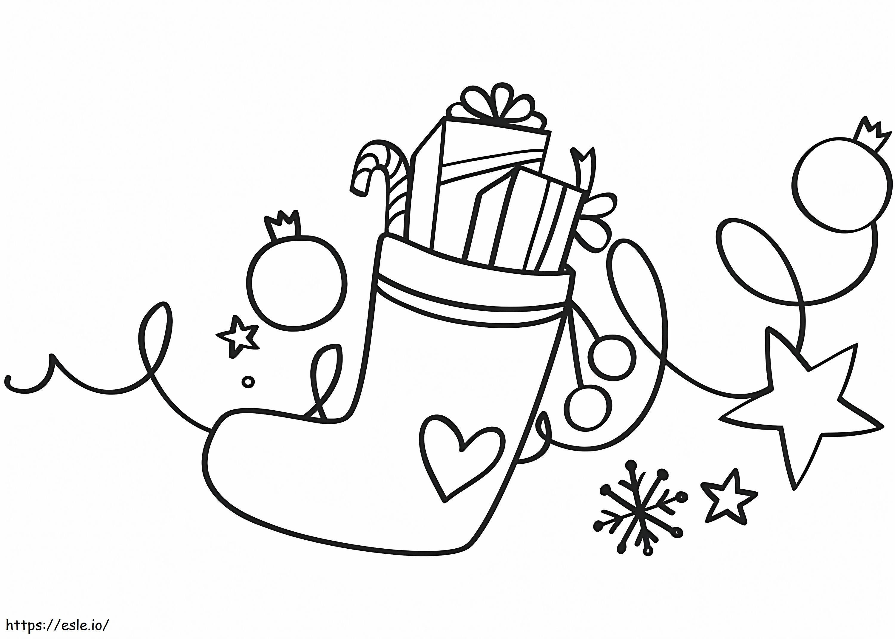 Christmas Stocking 2 coloring page