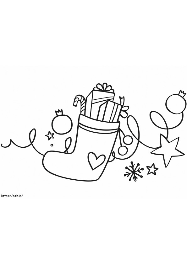 Christmas Stocking 2 coloring page