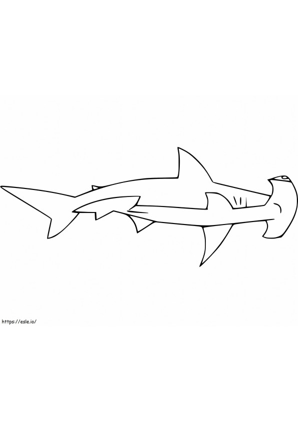 tubarão-martelo normal para colorir