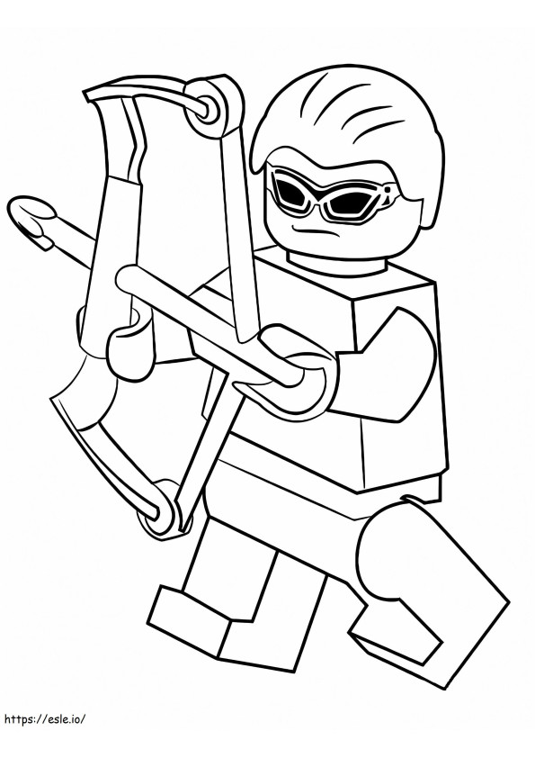 Coloriage Lego Hawkeye à imprimer dessin