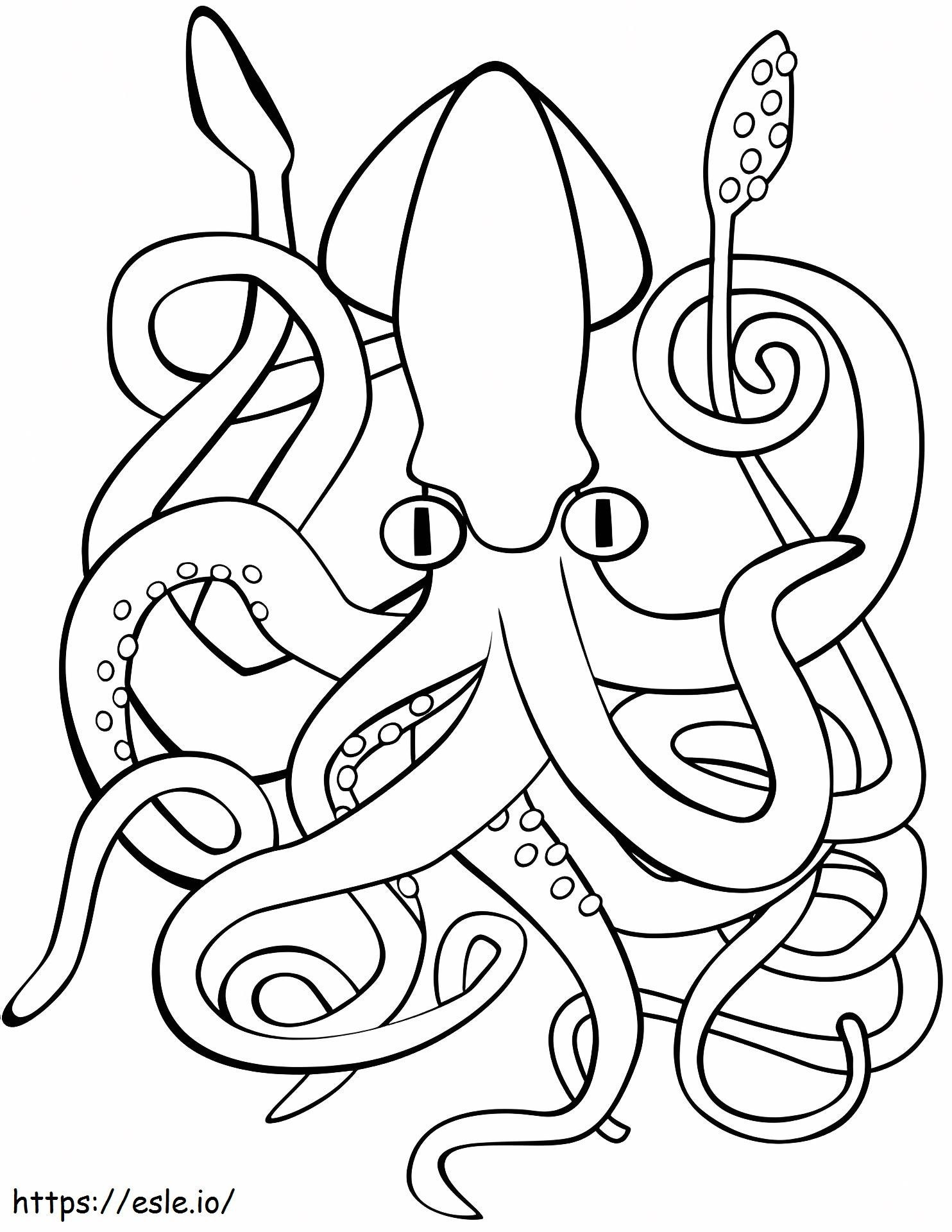 _Squid A4 para colorir