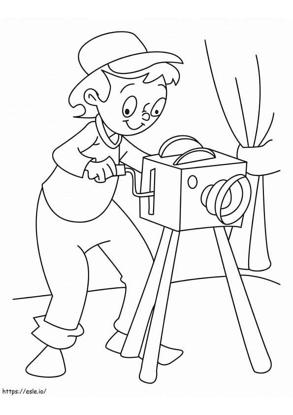 Photographer 14 coloring page