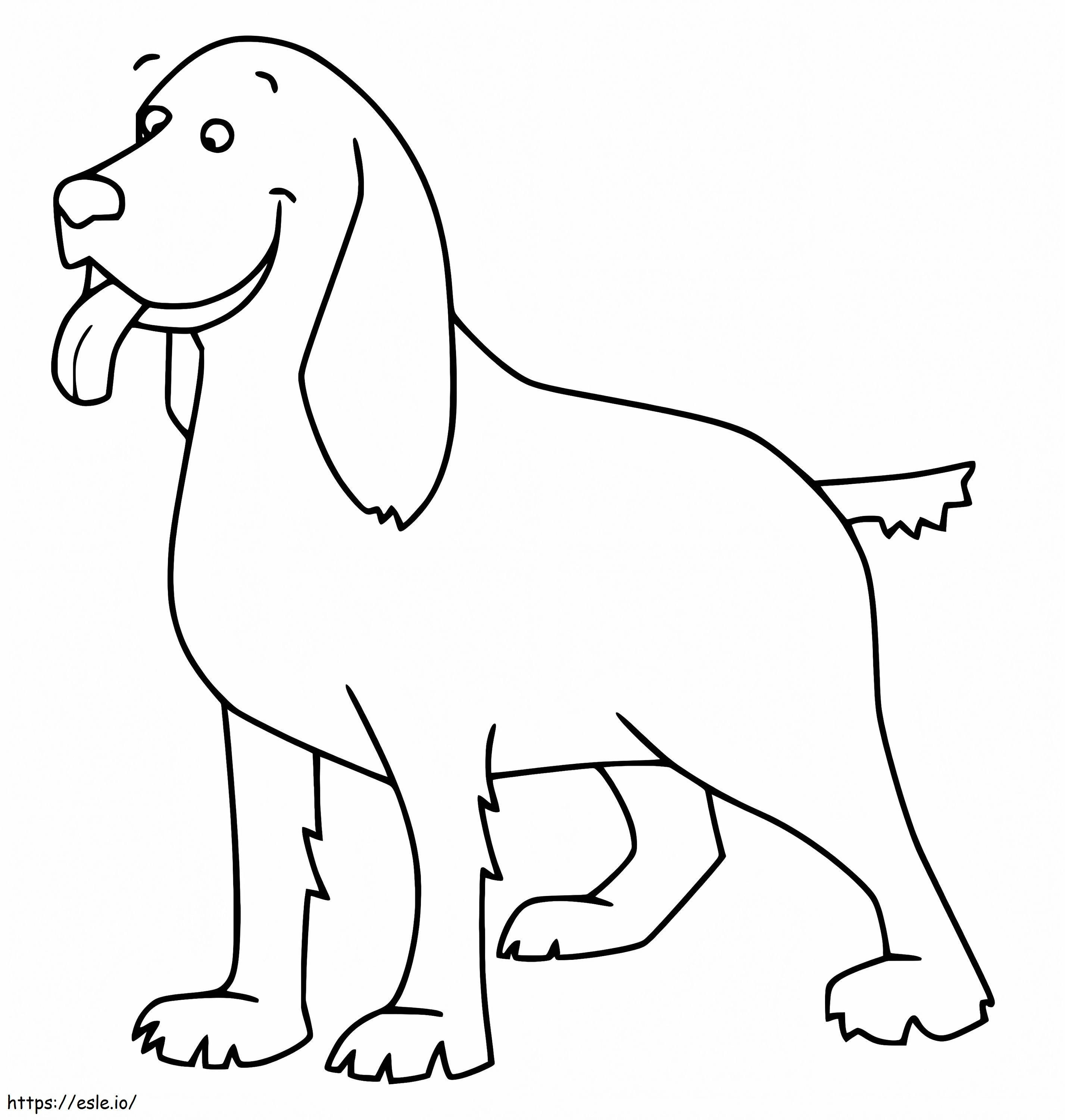 Happy Beagle Dog coloring page