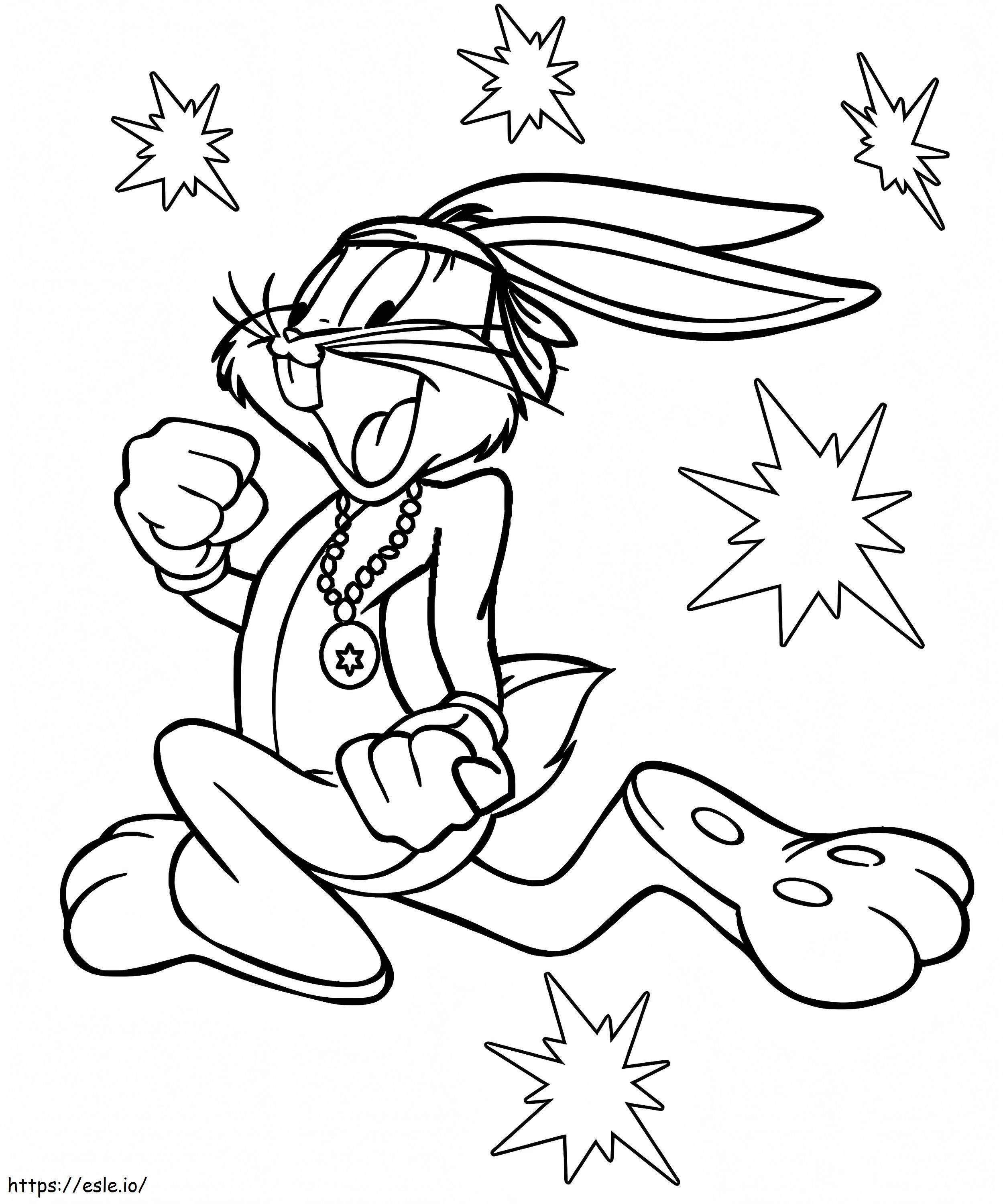 Coloriage Bugs Bunny de base à imprimer dessin