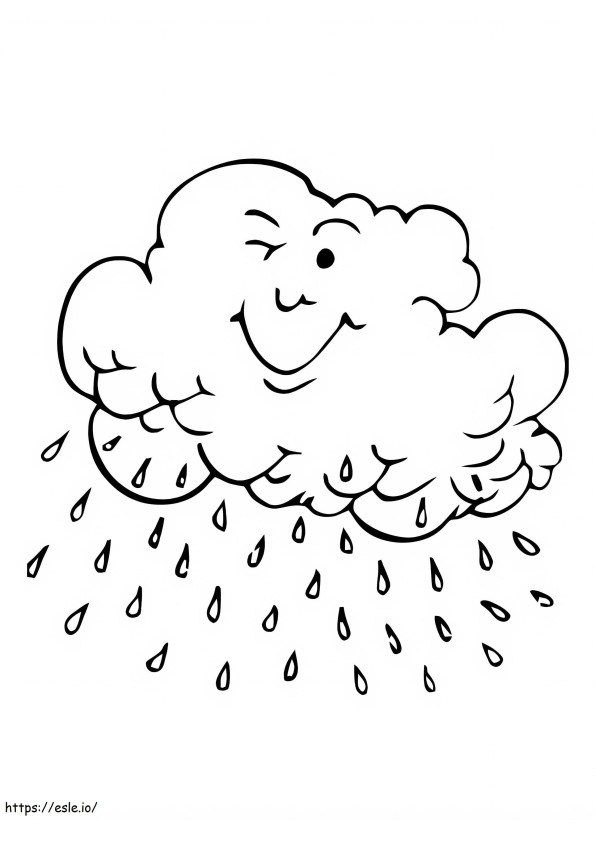 Happy Rain Cloud coloring page