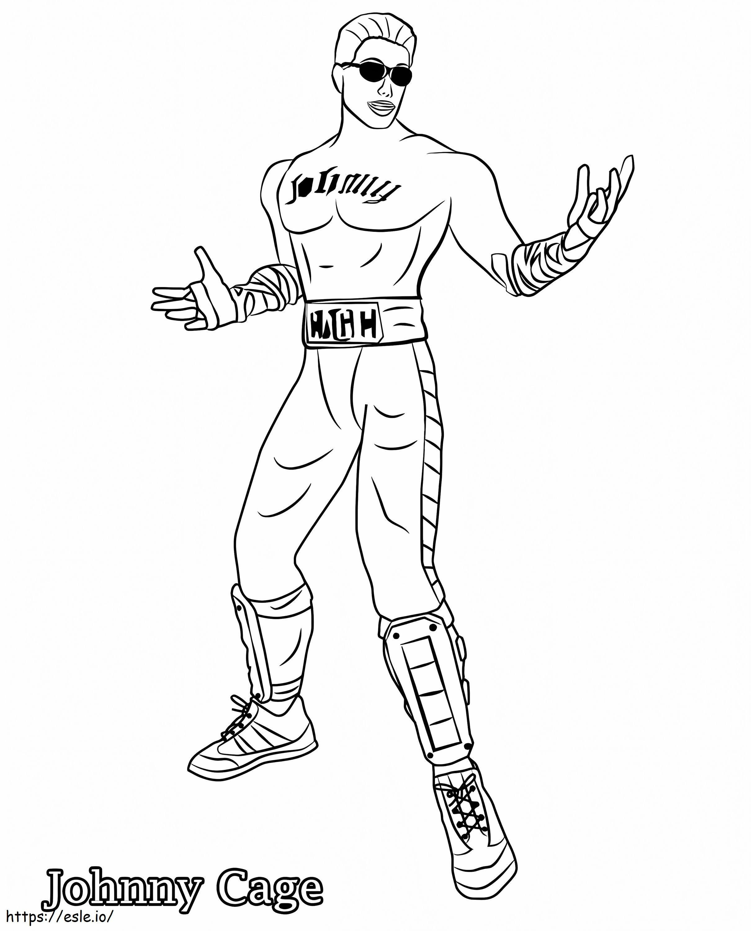 Johnny Cage Mortal Kombat para colorir
