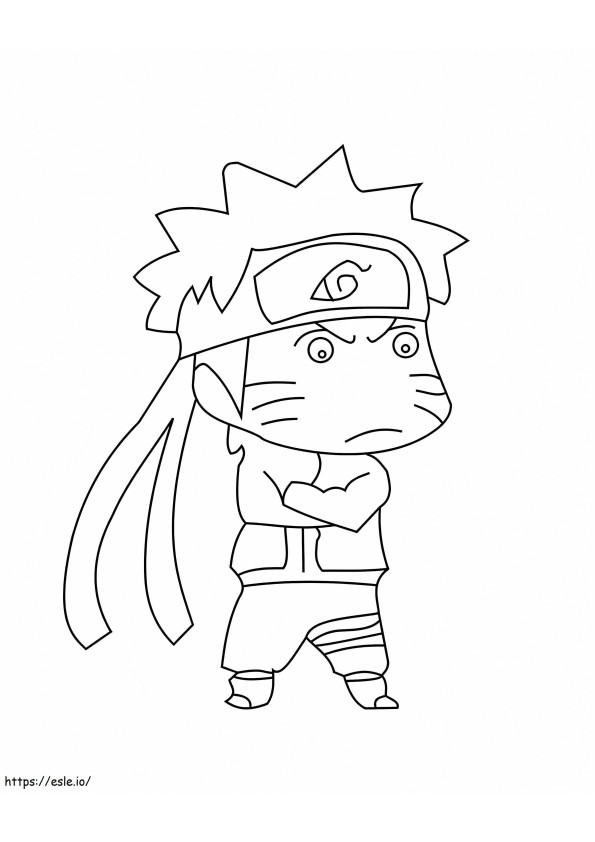 Naruto babando para colorir