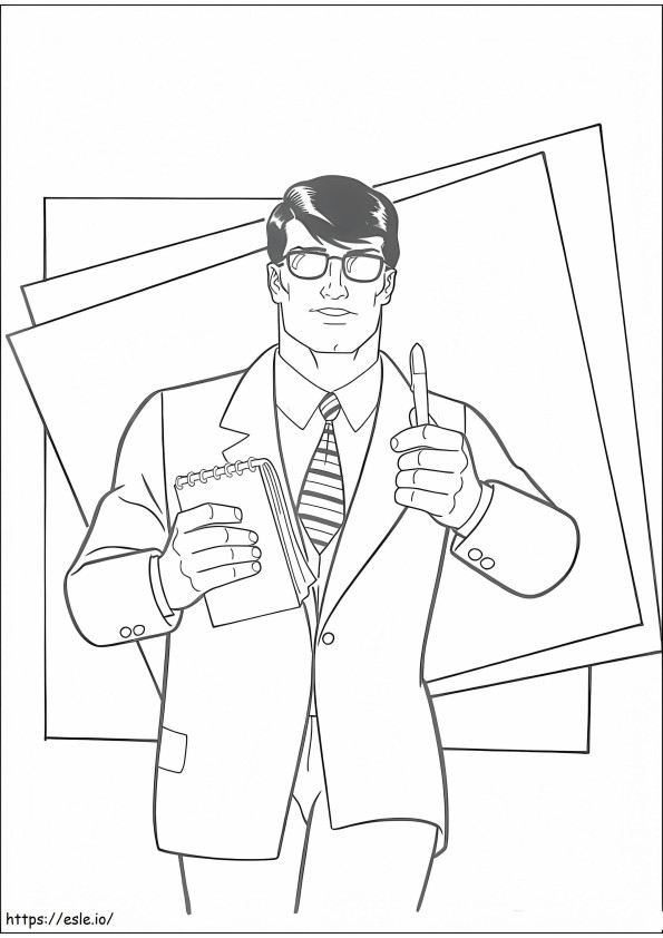 Coloriage Clark Kent à imprimer dessin