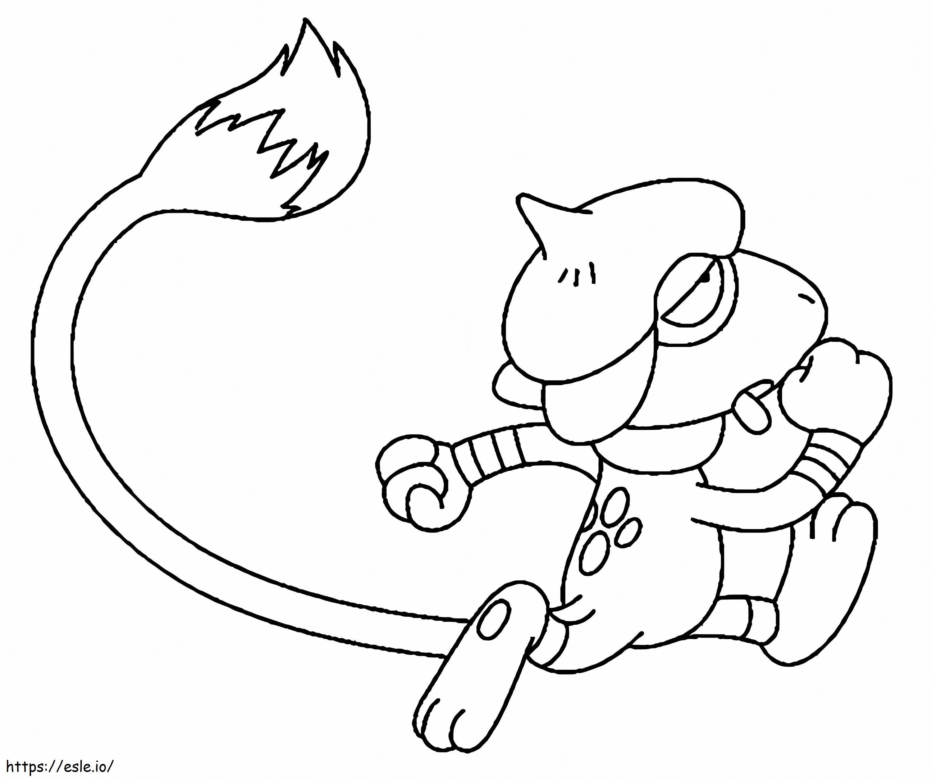 Ausmalbild: Smeargle-Laufen zum Ausdrucken