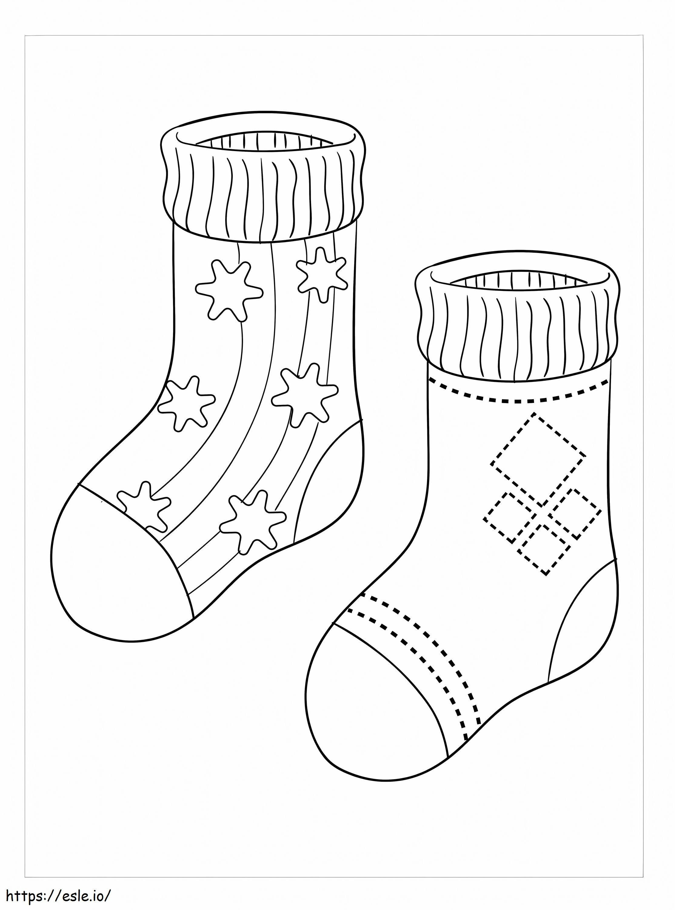 Cute Socks coloring page