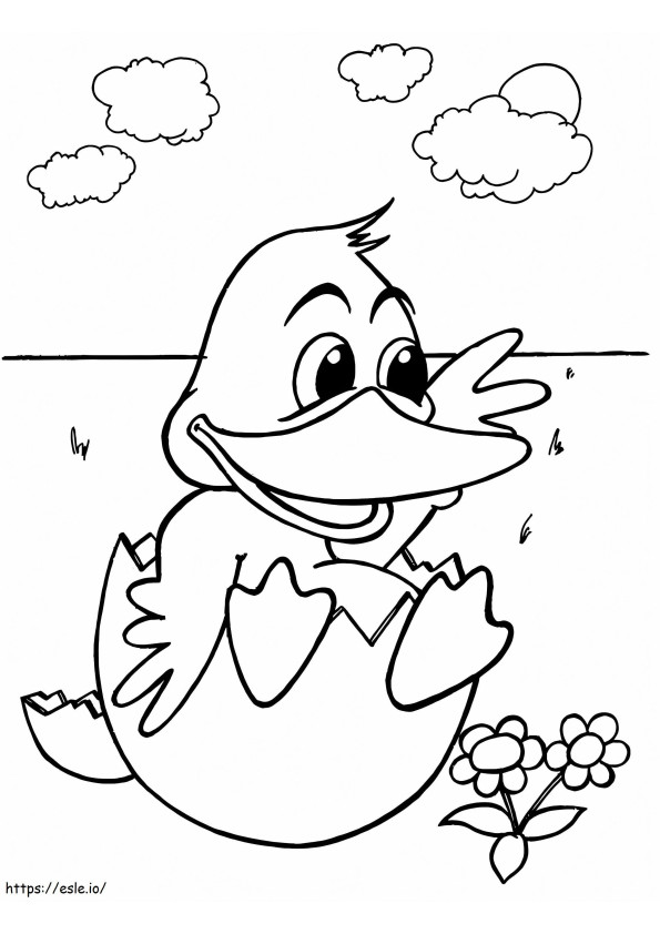 Baby Duck coloring page