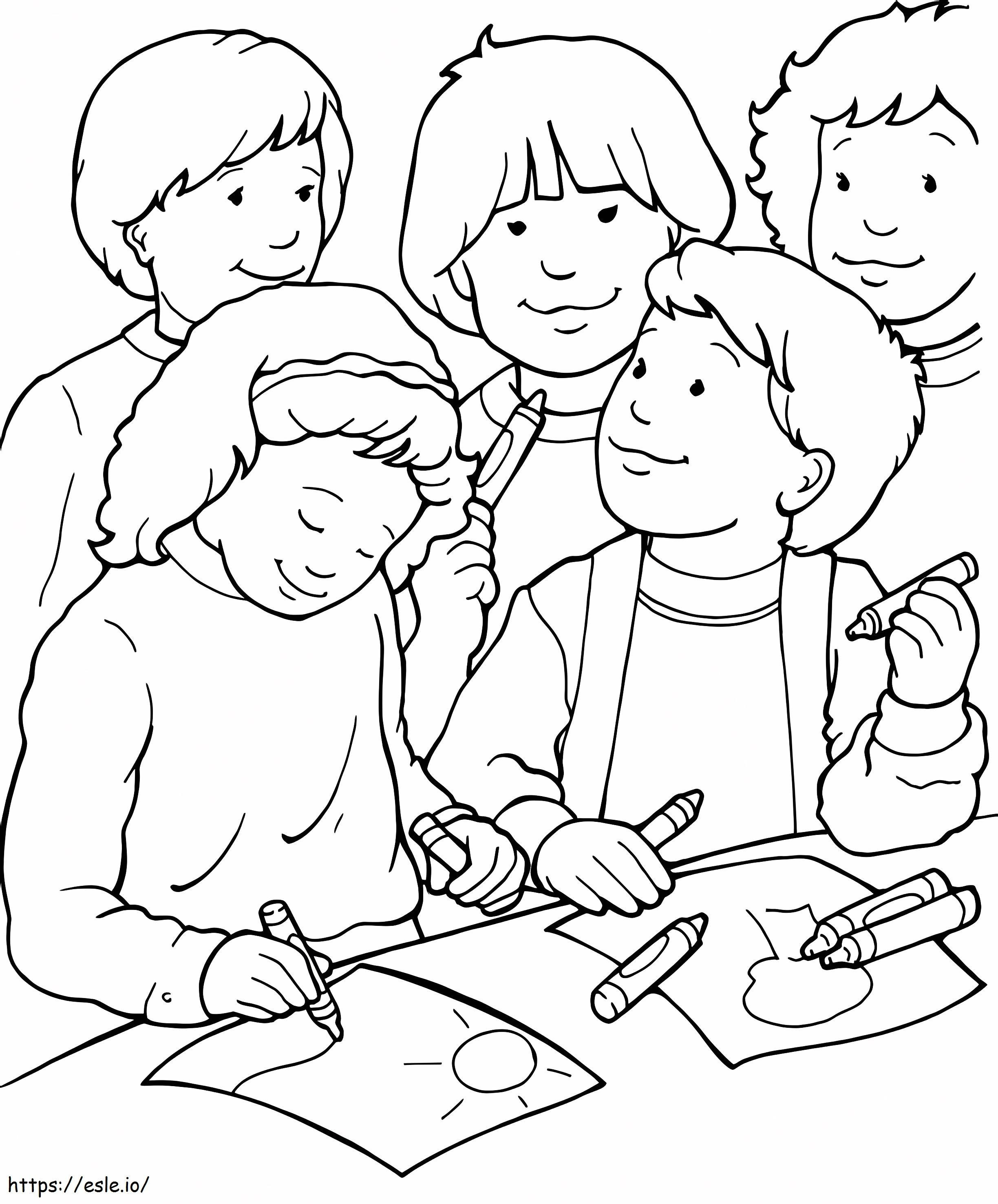 Friendship 9 coloring page