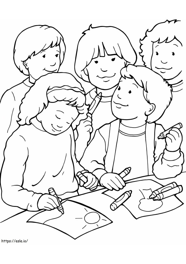 Friendship 9 coloring page
