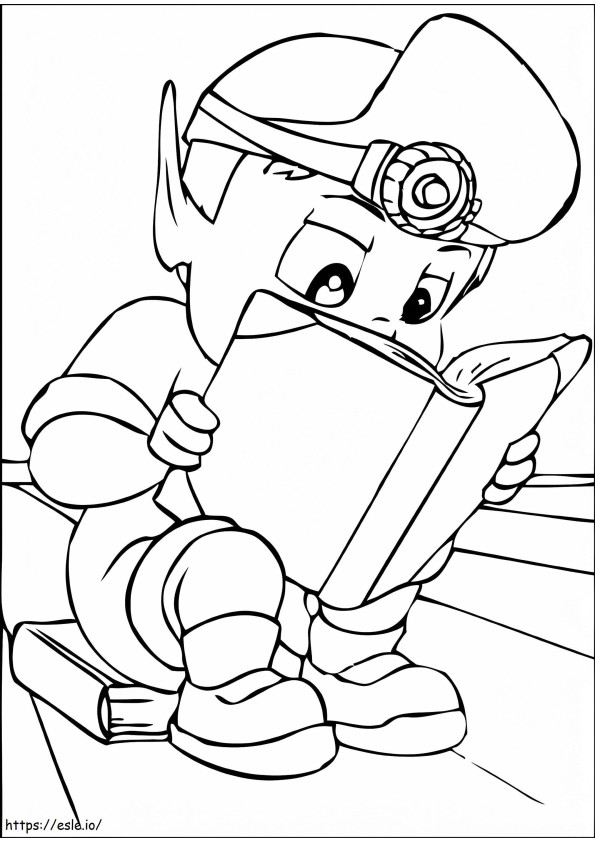 Adiboo Reading Book A4 coloring page