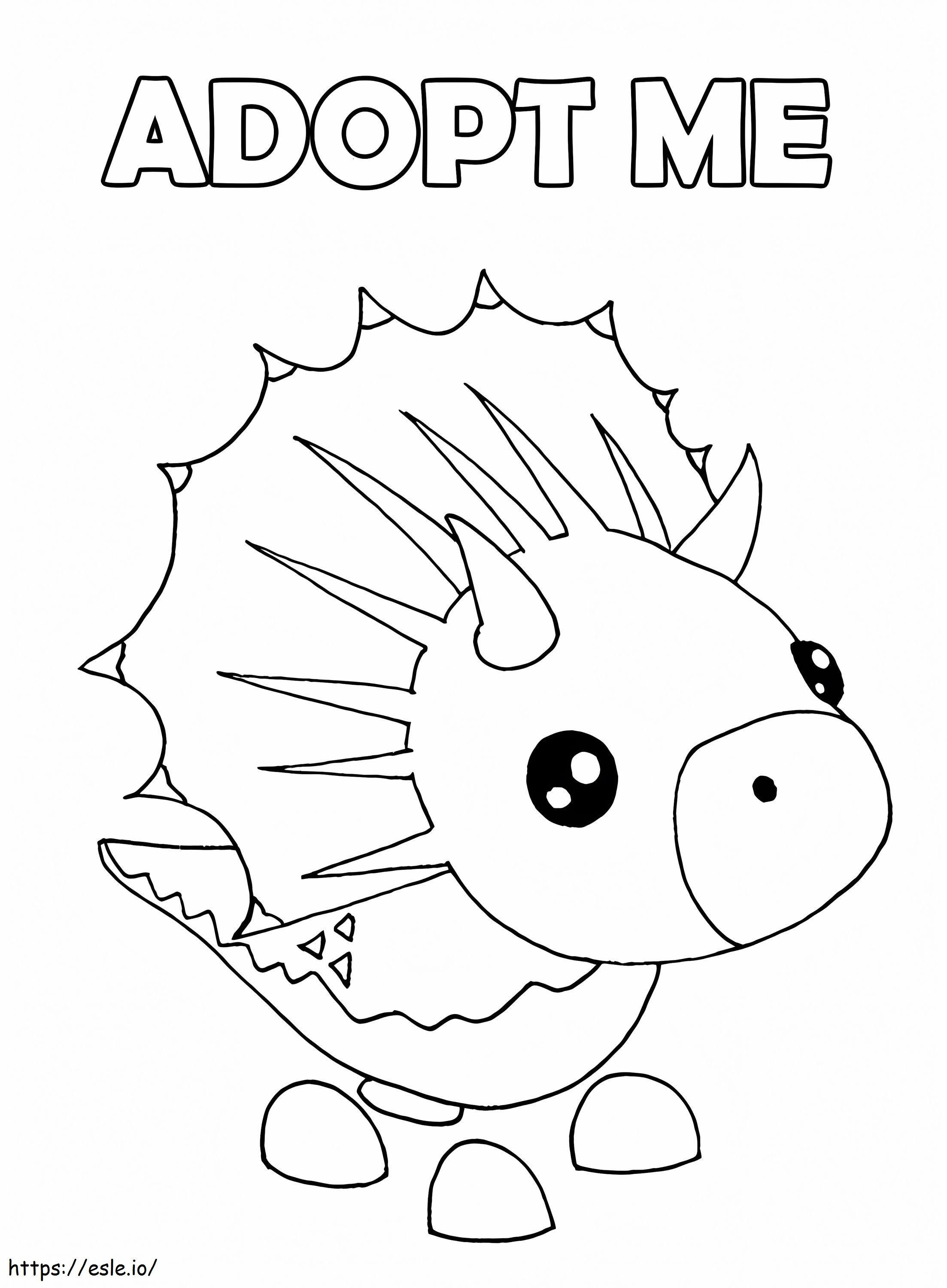 Coloriage Adoptez-moi Triceratops à imprimer dessin