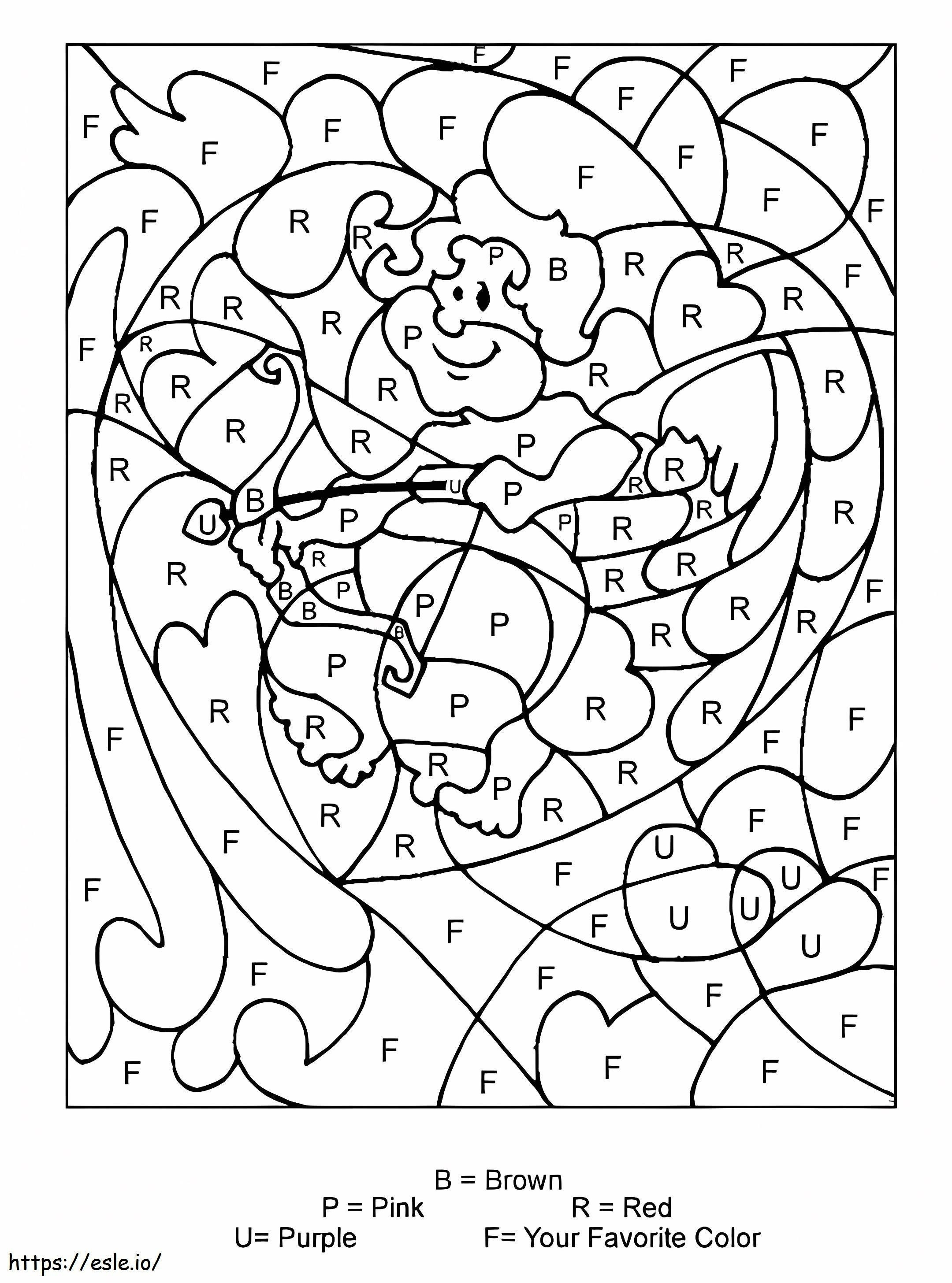Color By Letters Worksheet coloring page