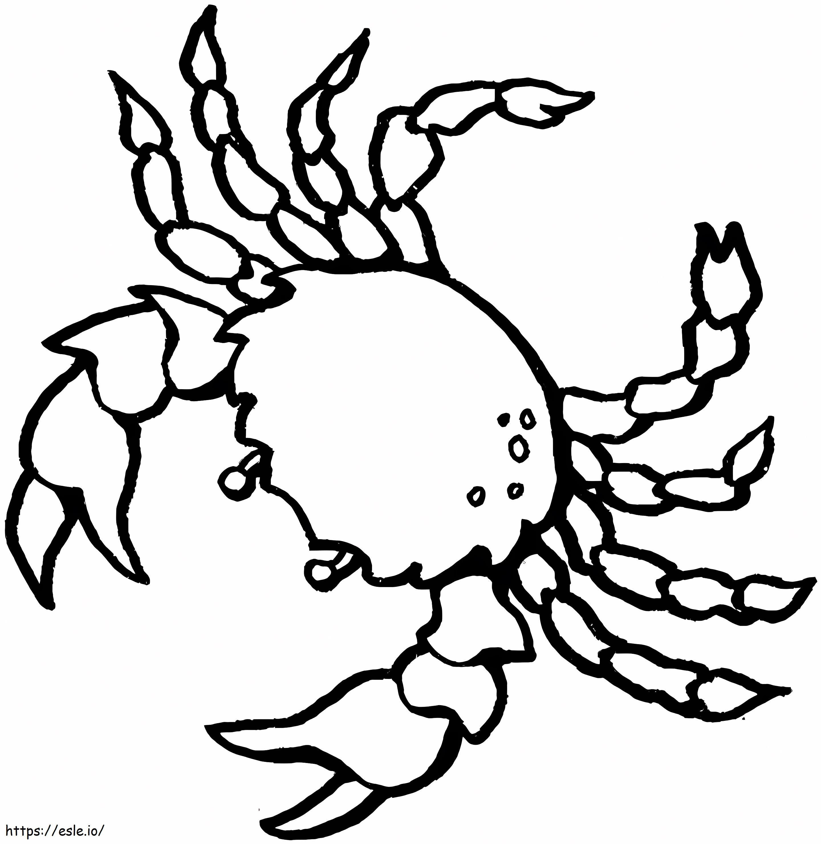 Desen simplu Crab de colorat