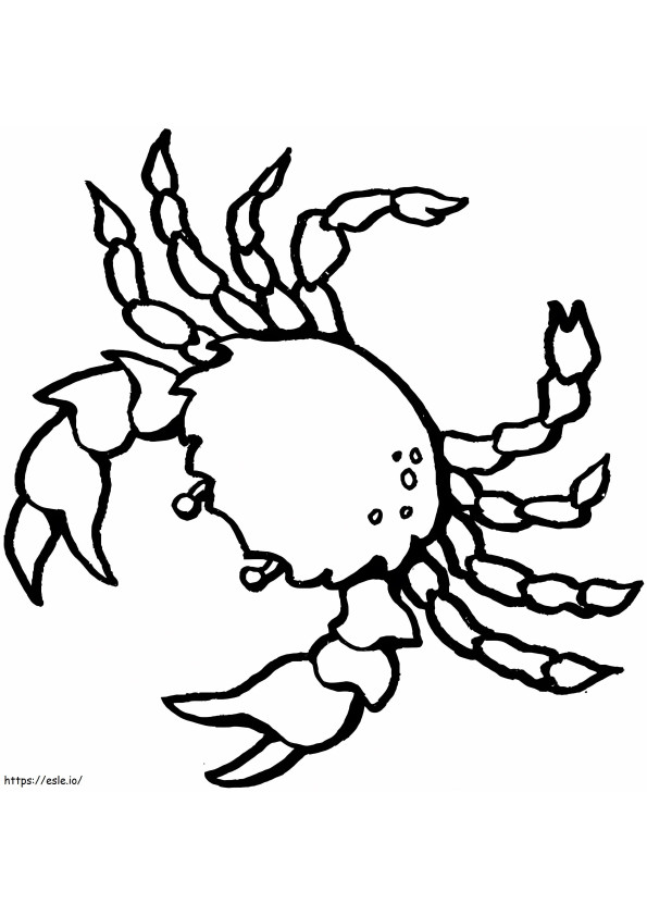 Simple Drawing Crab coloring page